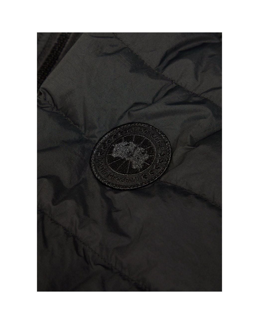 Canada Goose Black Hooded Horizontal Quilting Lightweight Down Jacket for men