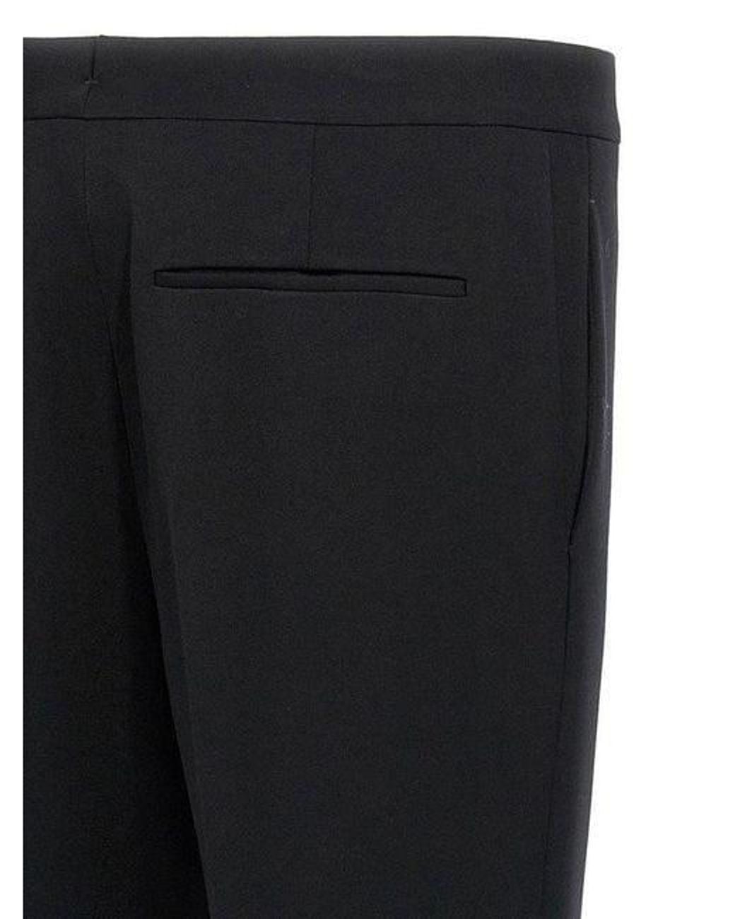 Saint Laurent Black Mid-Rise Slim-Fit Pants for men