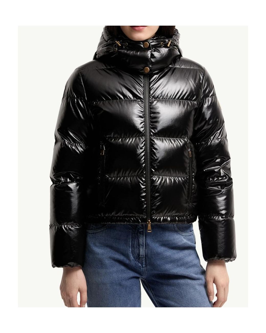 Moncler Black Niveole Short Nylon Down Jacket