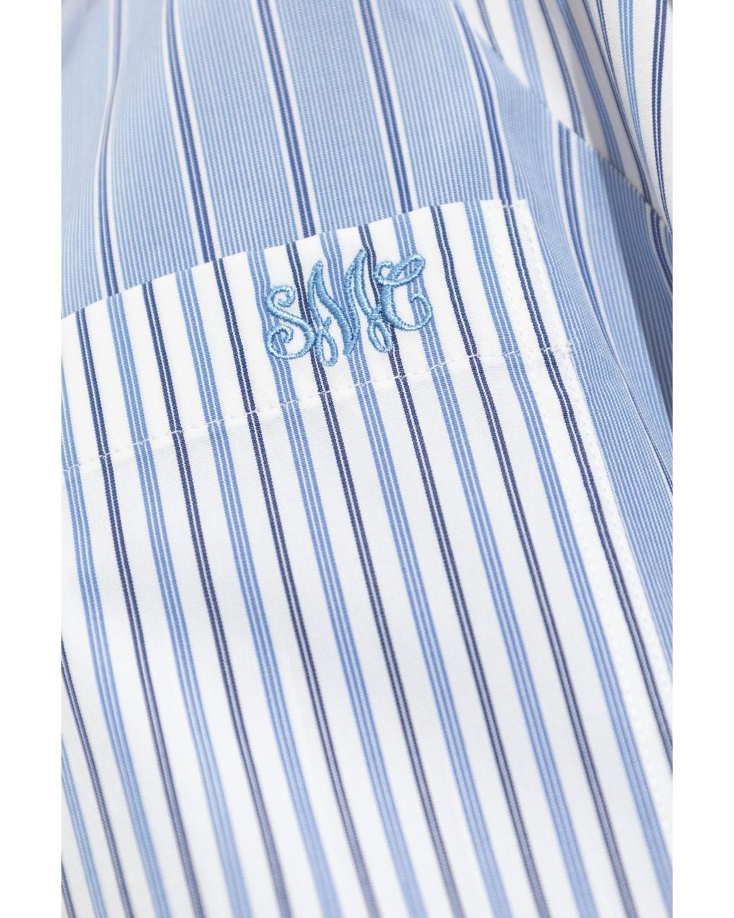 Stella McCartney Blue Striped Boyfriend Shirt