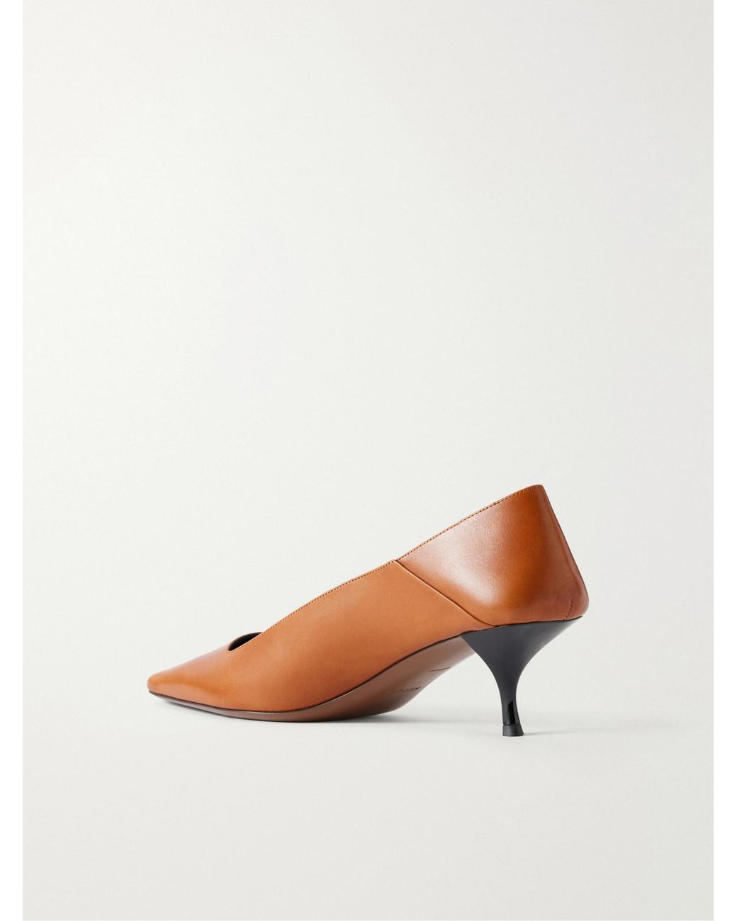Neous Brown Tasha Leather Pumps