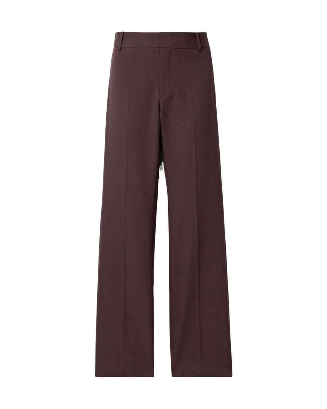 Nili Lotan Purple Ivan Wool-Twill Straight-Leg Pants