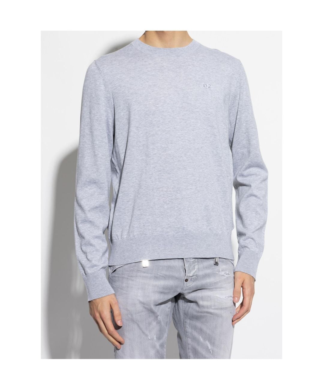 DSquared² White D2 Crewneck Pullover for men