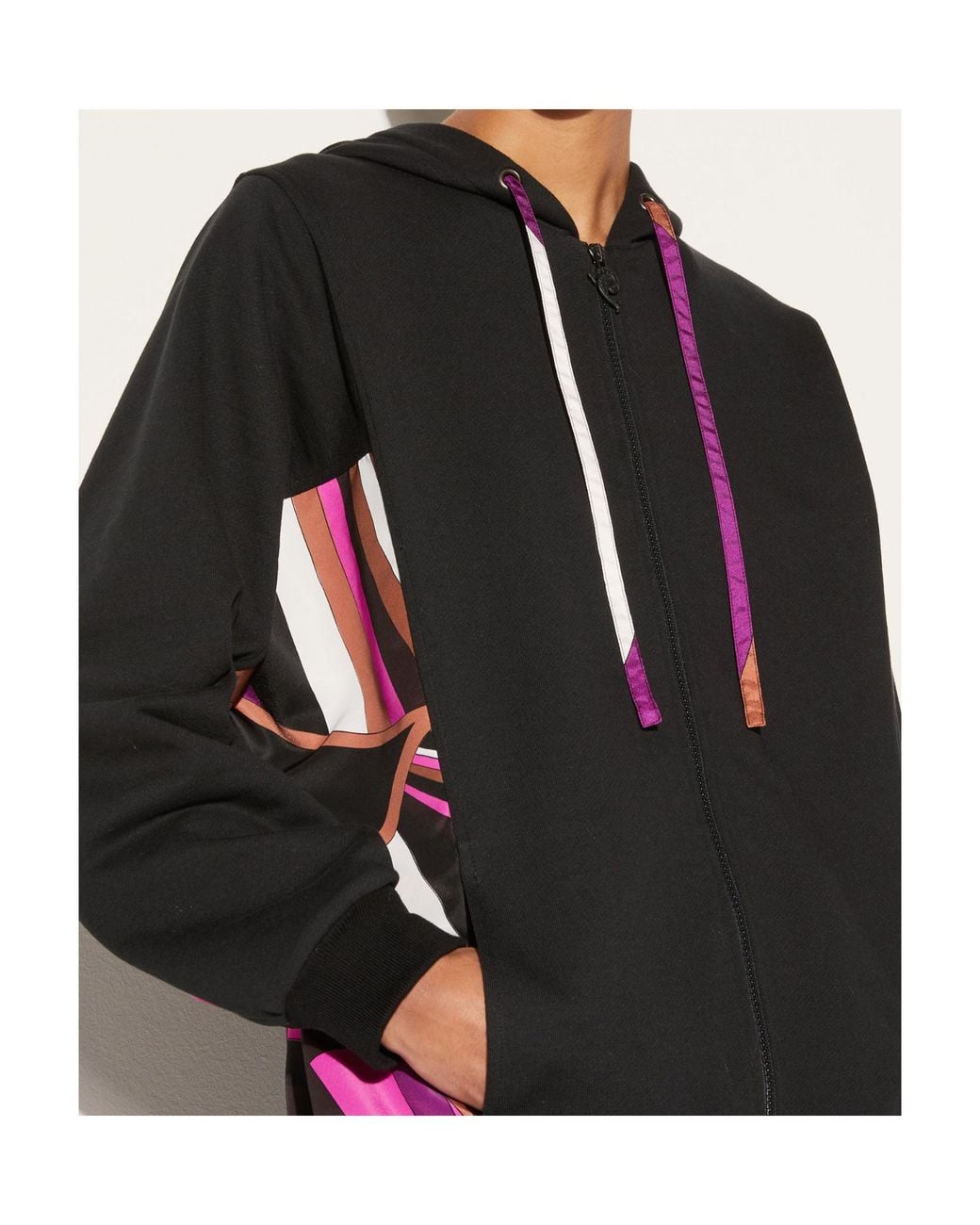 Emilio Pucci Black Iride-Print Hoodie