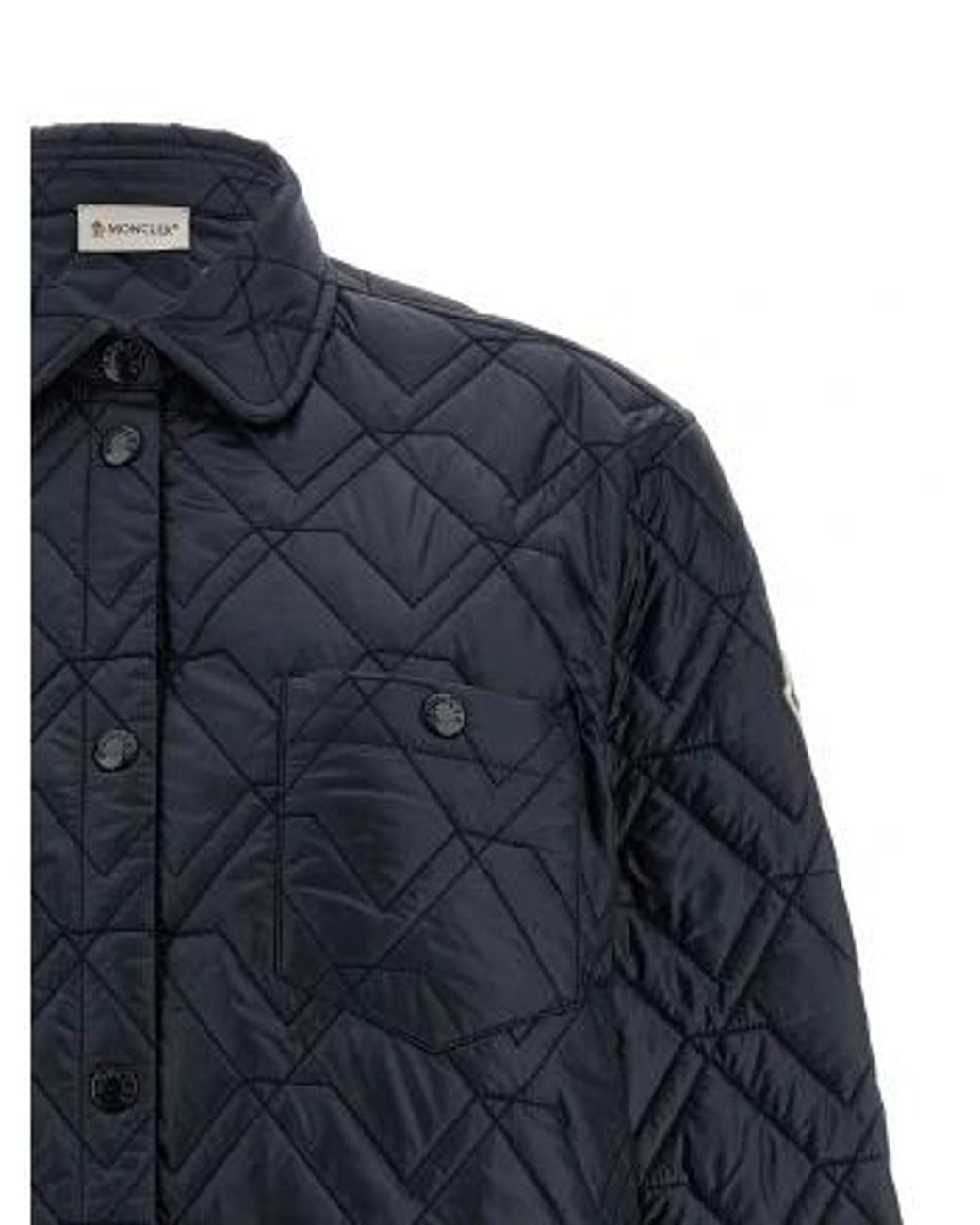 Moncler Blue Diamond Quilted Overshirt