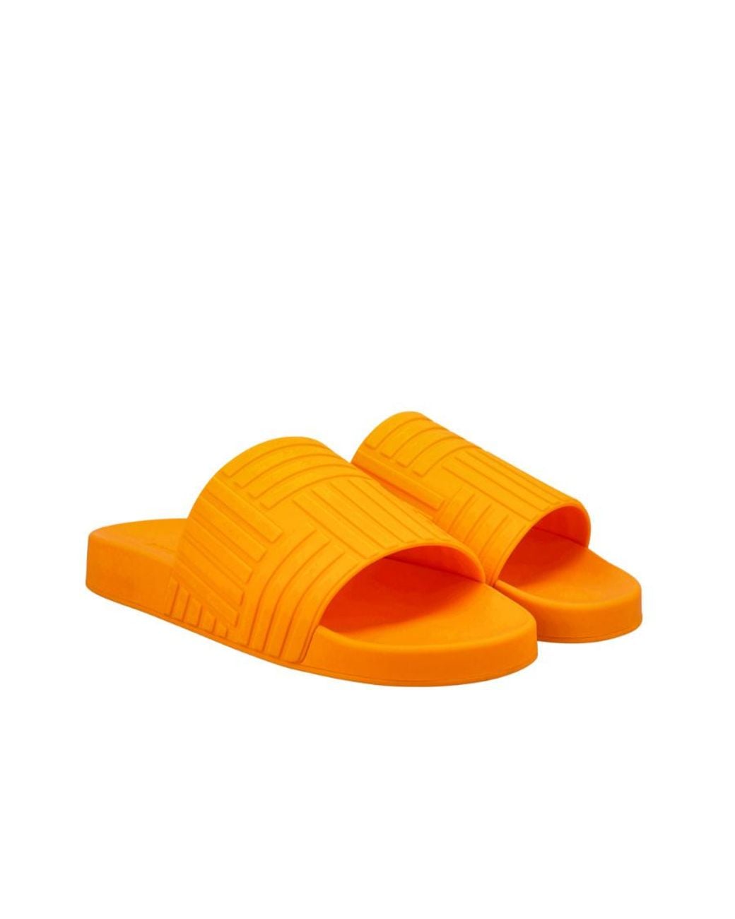 Bottega Veneta Yellow Embossed Open-Toe Slides for men