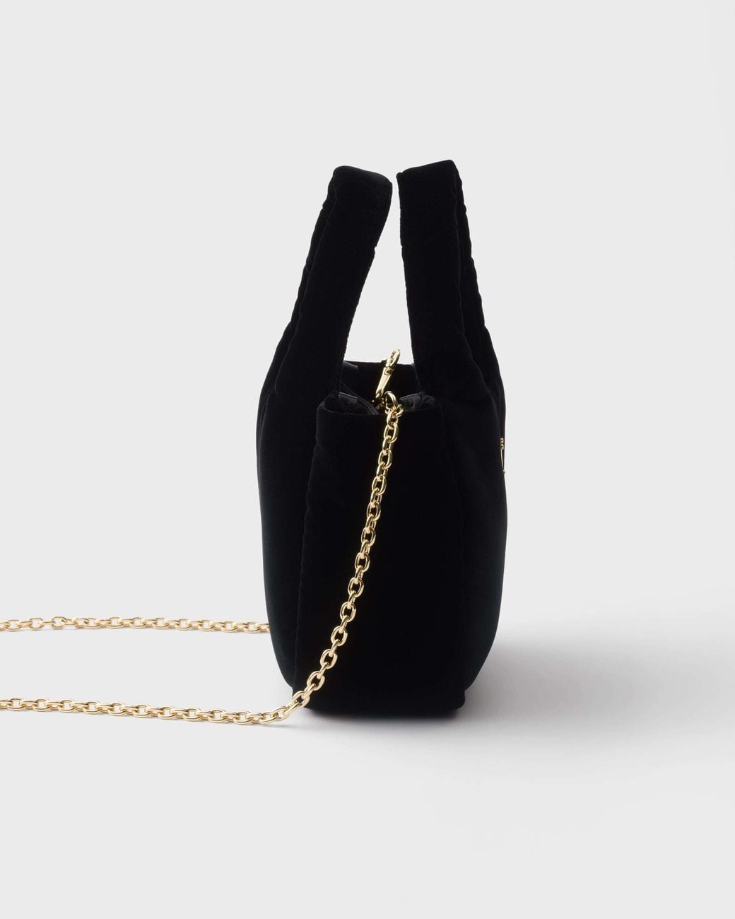 Prada Black Padded Velvet Mini Handbag