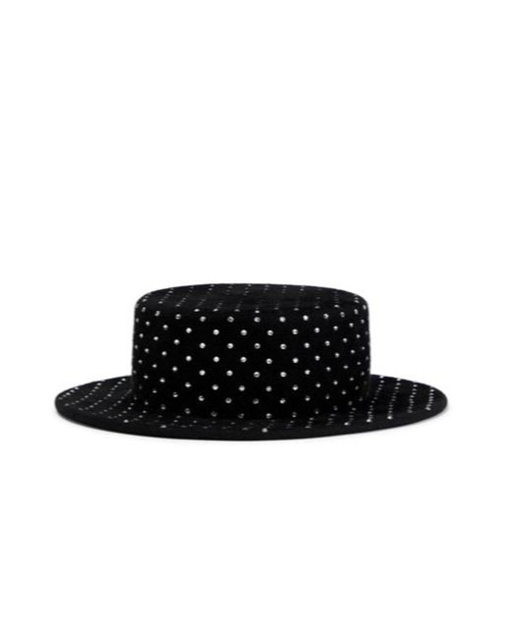 Ruslan Baginskiy White Embellished Felt Canotier Hat