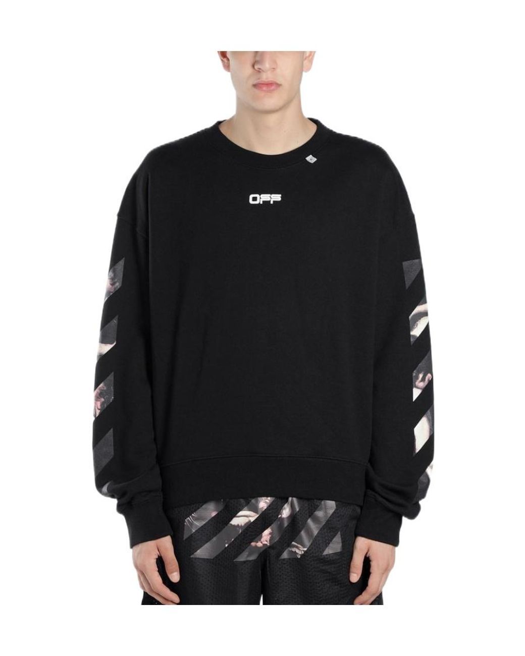 Off-White c/o Virgil Abloh Black Caravaggio Arrows Sweatshirt for men
