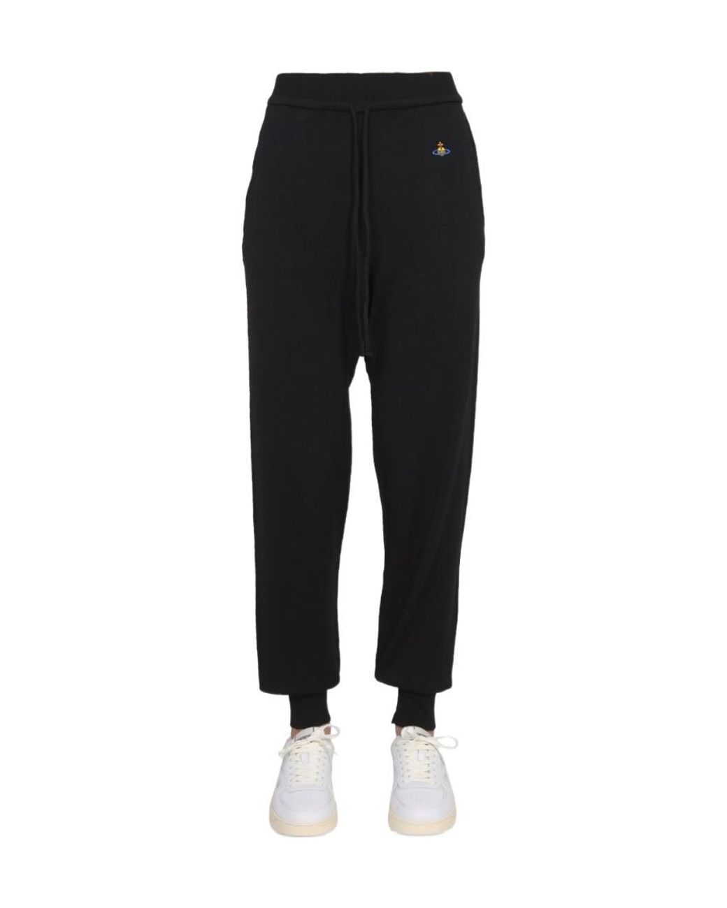 Vivienne Westwood Black Logo-Embroidered Track Pants for men