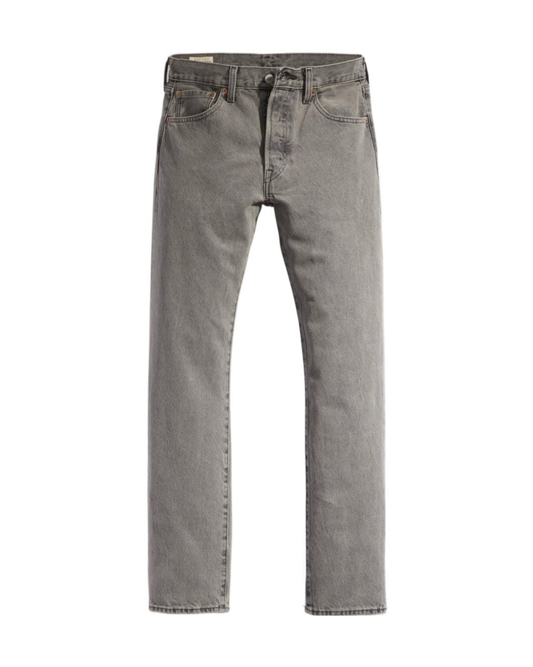 Levi's Gray 501 Original Fit Straight-Leg Jeans for men