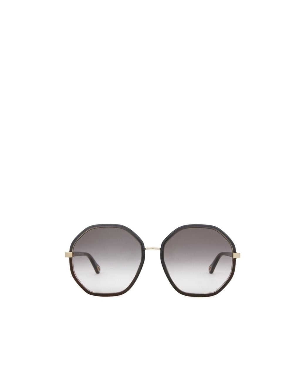 Chloé Metallic Polygonal Gradient Lens Sunglasses