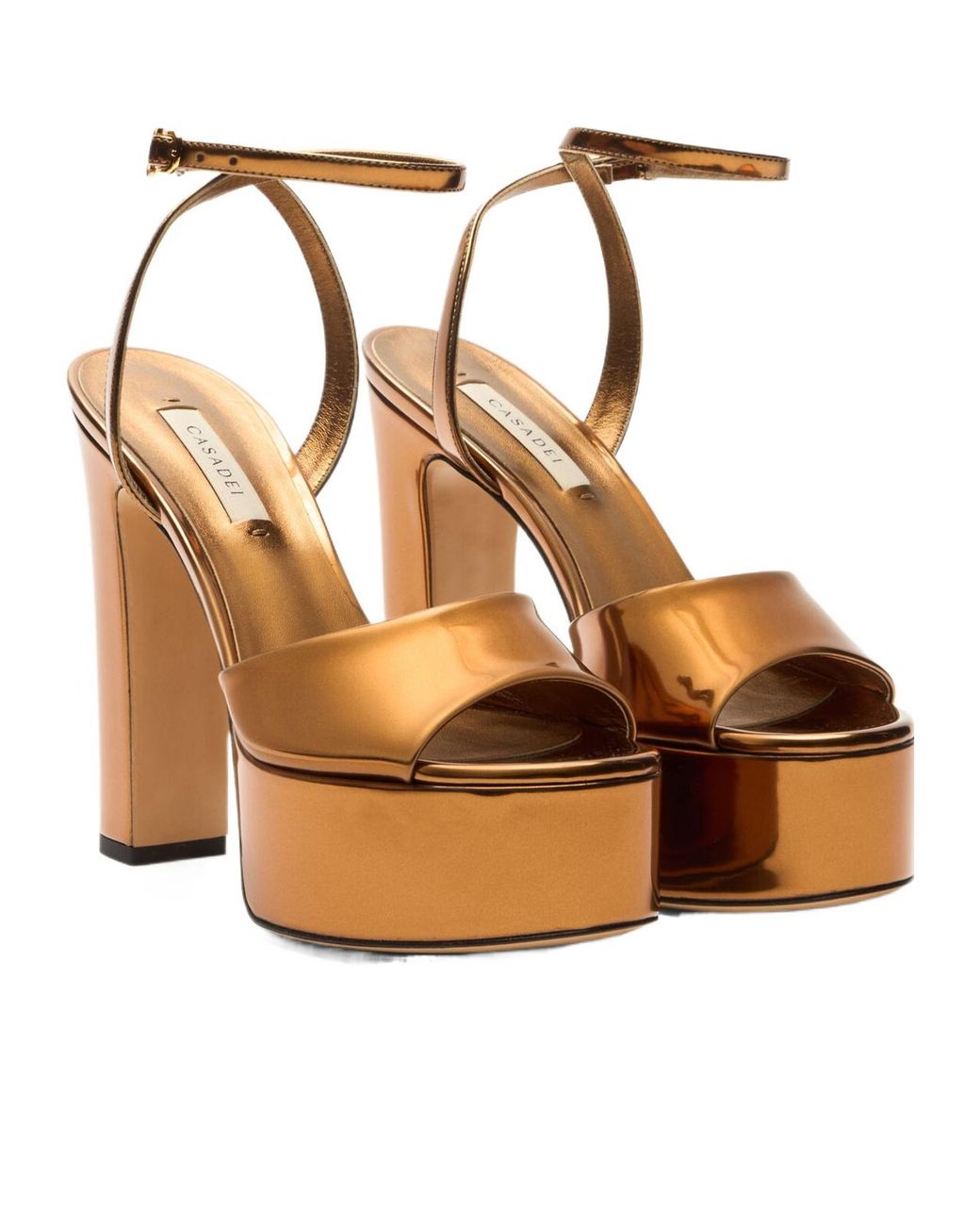 Casadei White Patty Platform Heeled Sandals