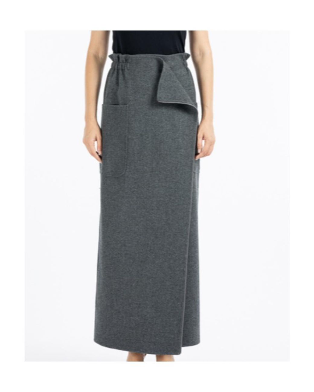 Max Mara Gray Messina High Waist Skirt