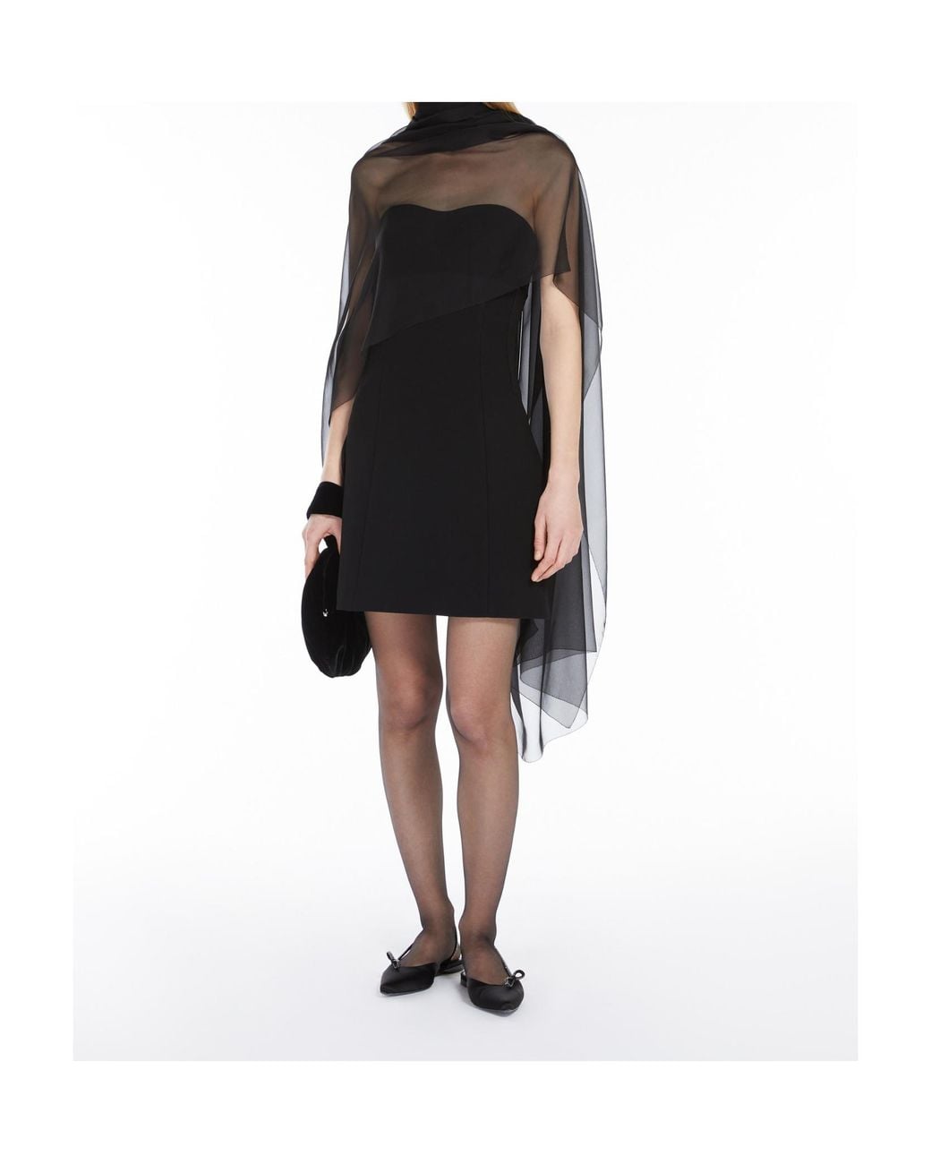 Max Mara Black Studio Trani Strapless Mini Dress