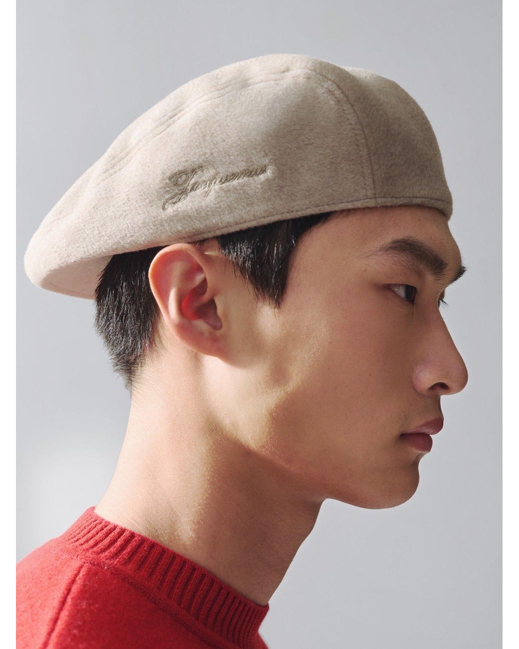 Jacquemus White The Valérie Beret for men