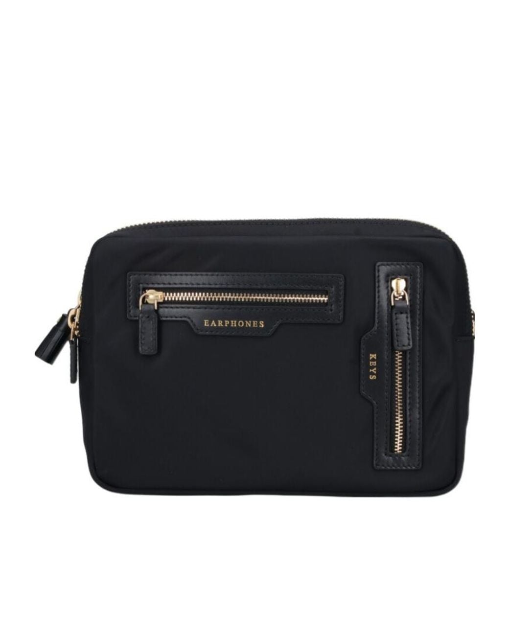 Anya Hindmarch Black Triple Zip Cross-Body Bag