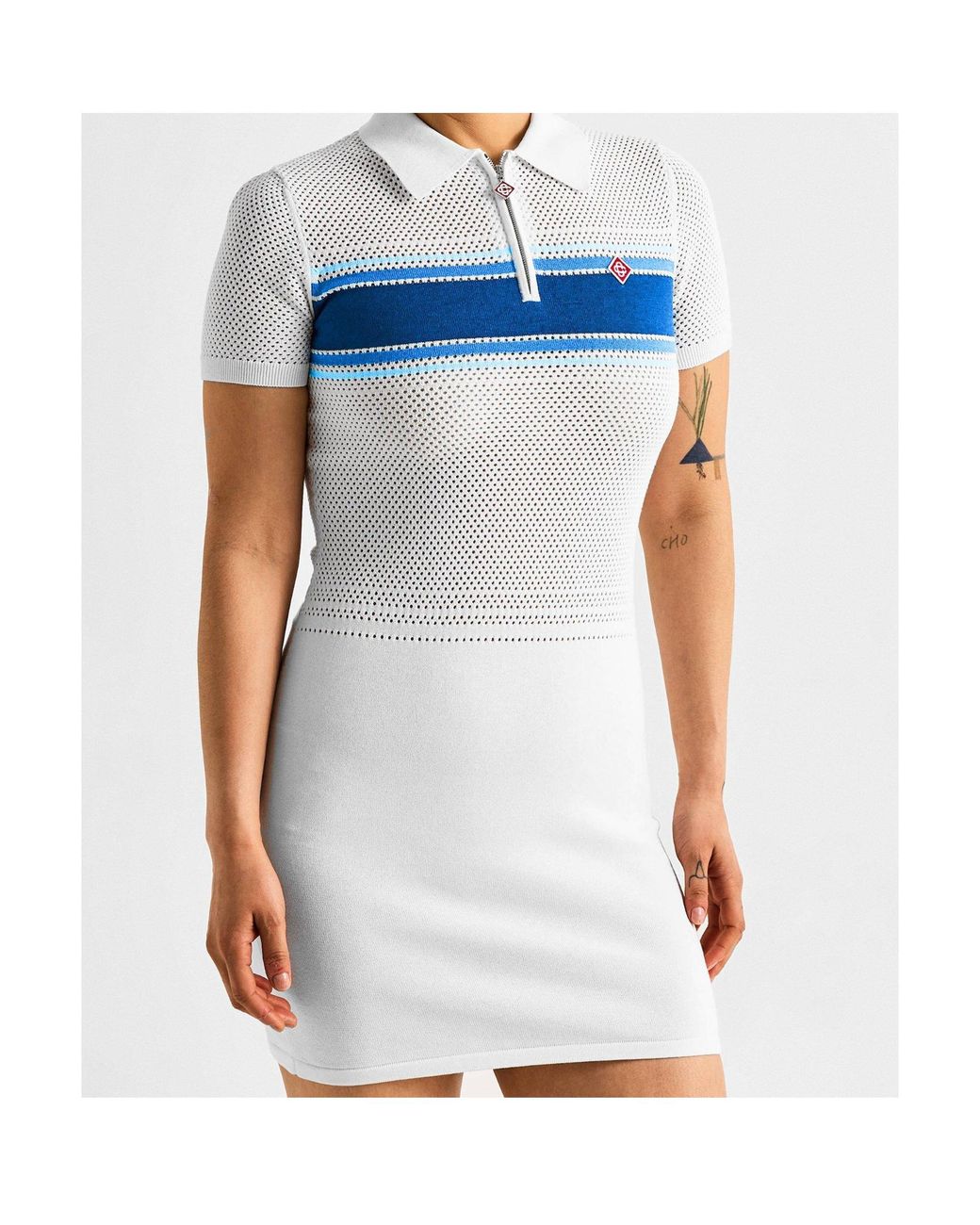 Casablanca Blue Jacq Mini Dress