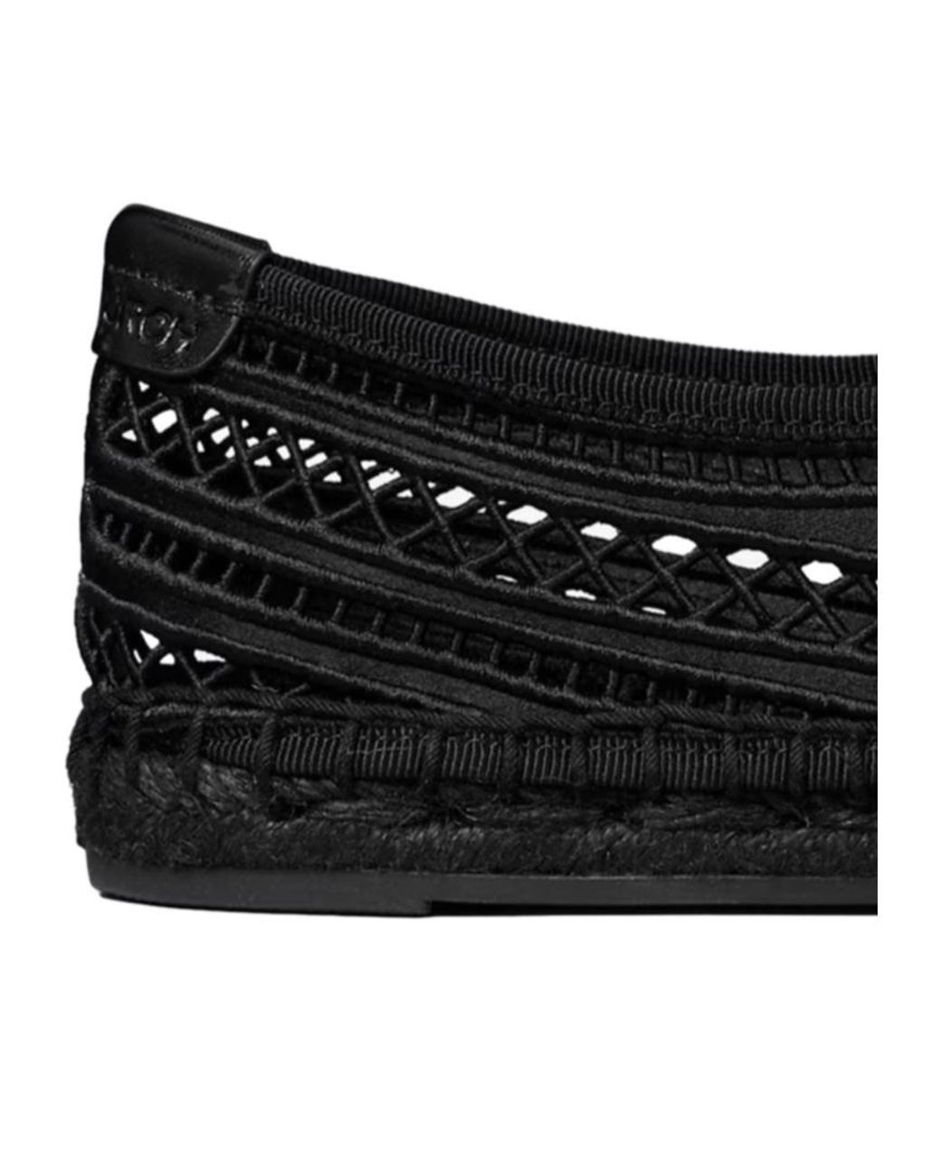 Tory Burch Black Open Weave Strap Espadrilles