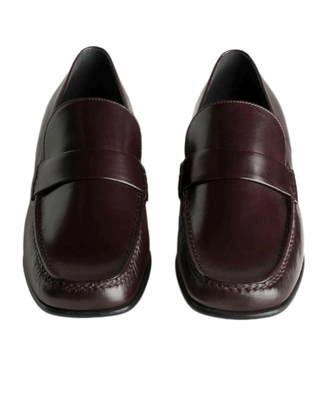 Phoebe Philo Brown Square Toe Loafers