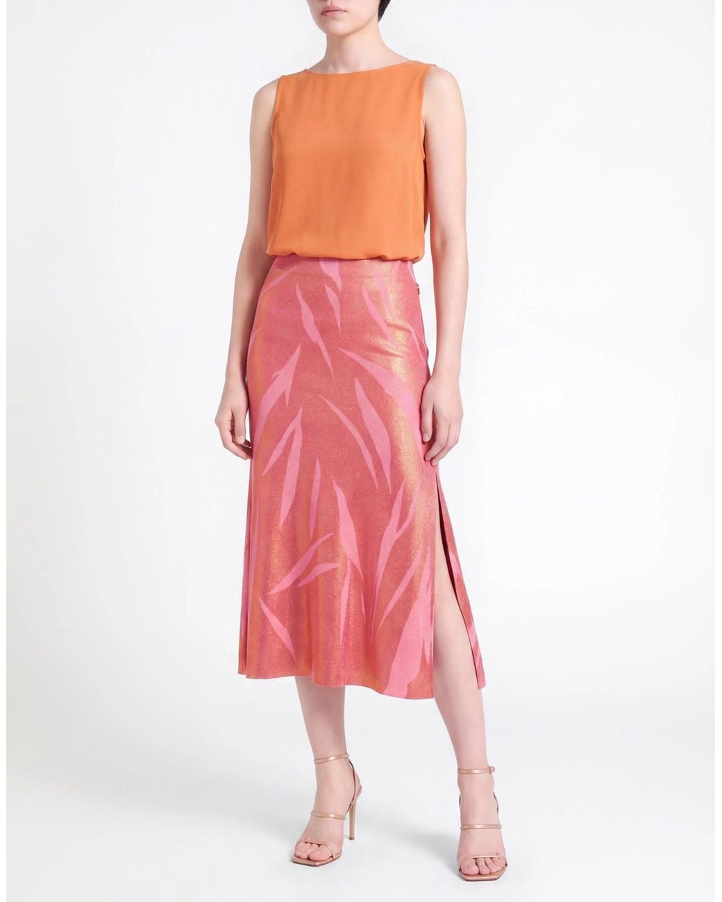 DIESEL Pink Two-Tone Pencil Skirt