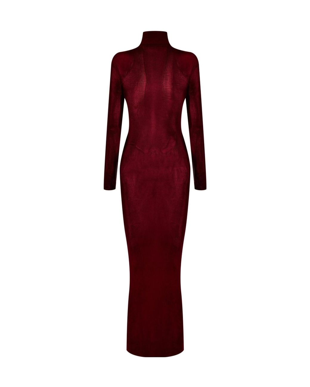 Self-Portrait Red Knitted Long Dress