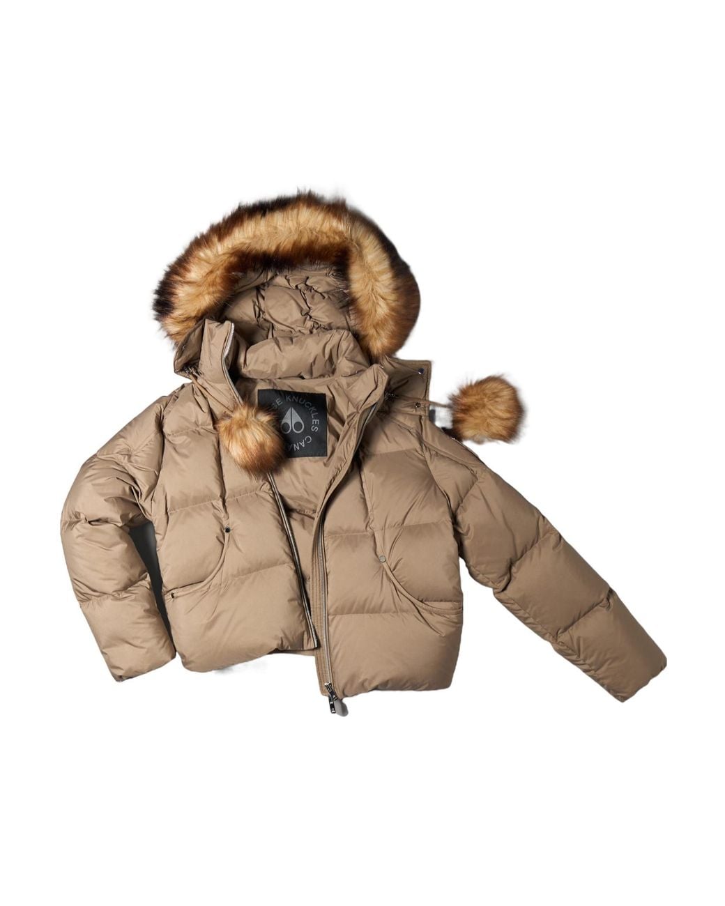 Moose Knuckles Brown Everest Hooded Down Puffer