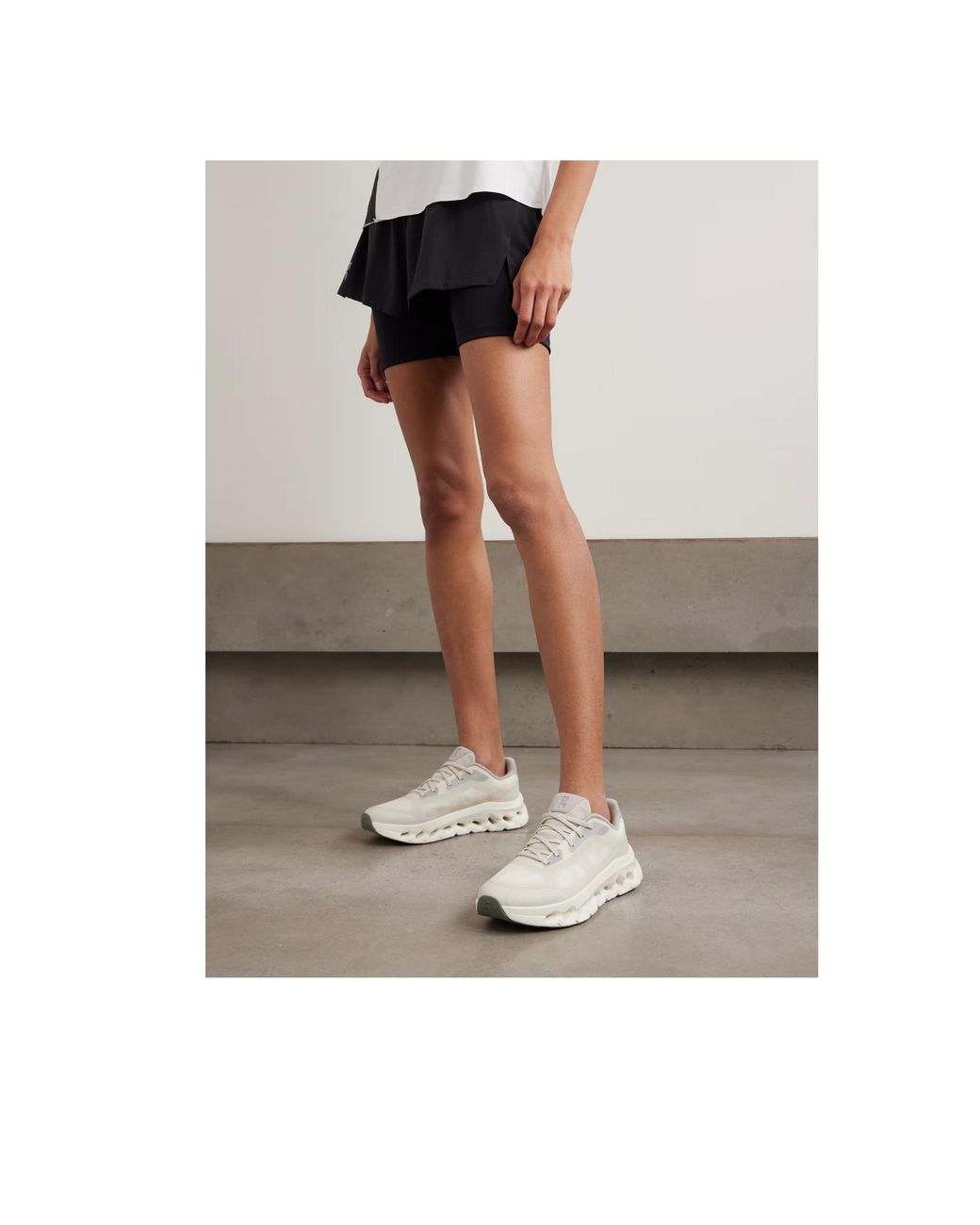 On Shoes White Rubber-Trimmed Mesh Sneakers