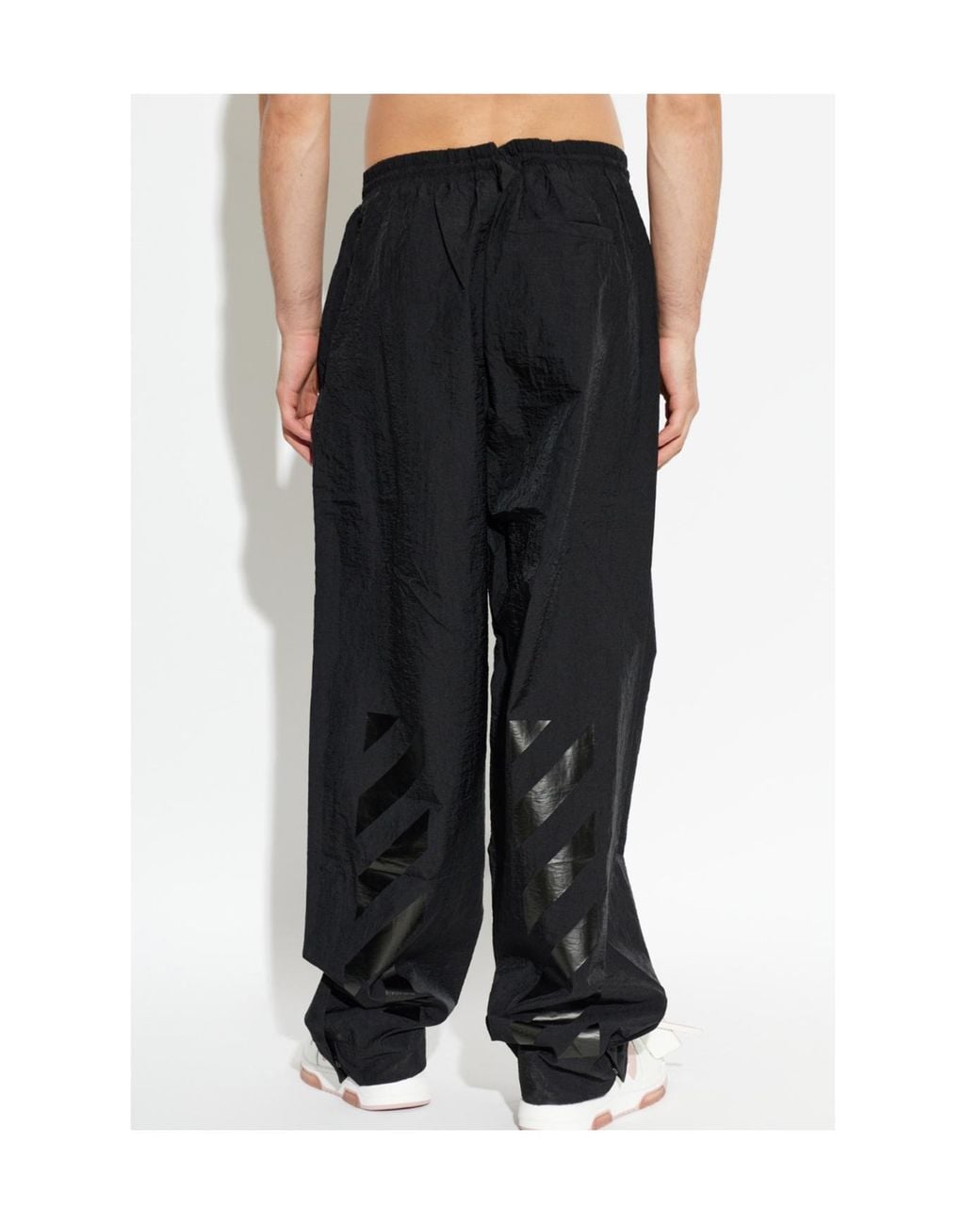 Off-White c/o Virgil Abloh Black Diagonal Stripe Track Pants for men