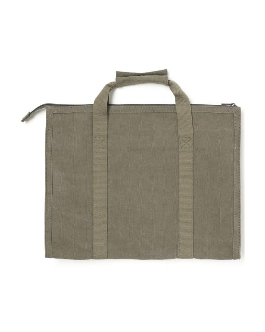 A.P.C. Green Récupération Logo Printed Tote Bag for men