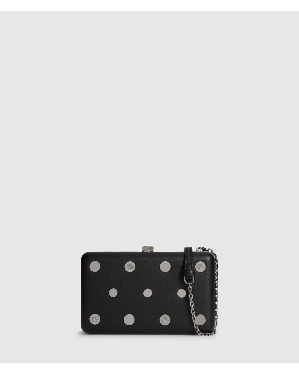 Karl Lagerfeld Black K/Soiree Stud-Embellished Clutch