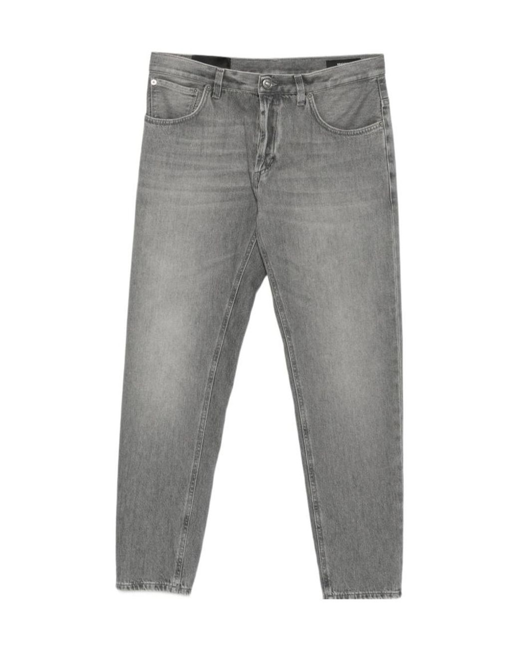 Dondup Gray Faded Tapered Jeans for men
