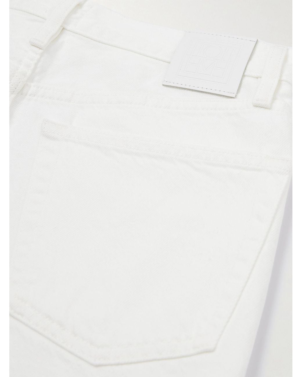 Totême  White Belt-Loop Jeans