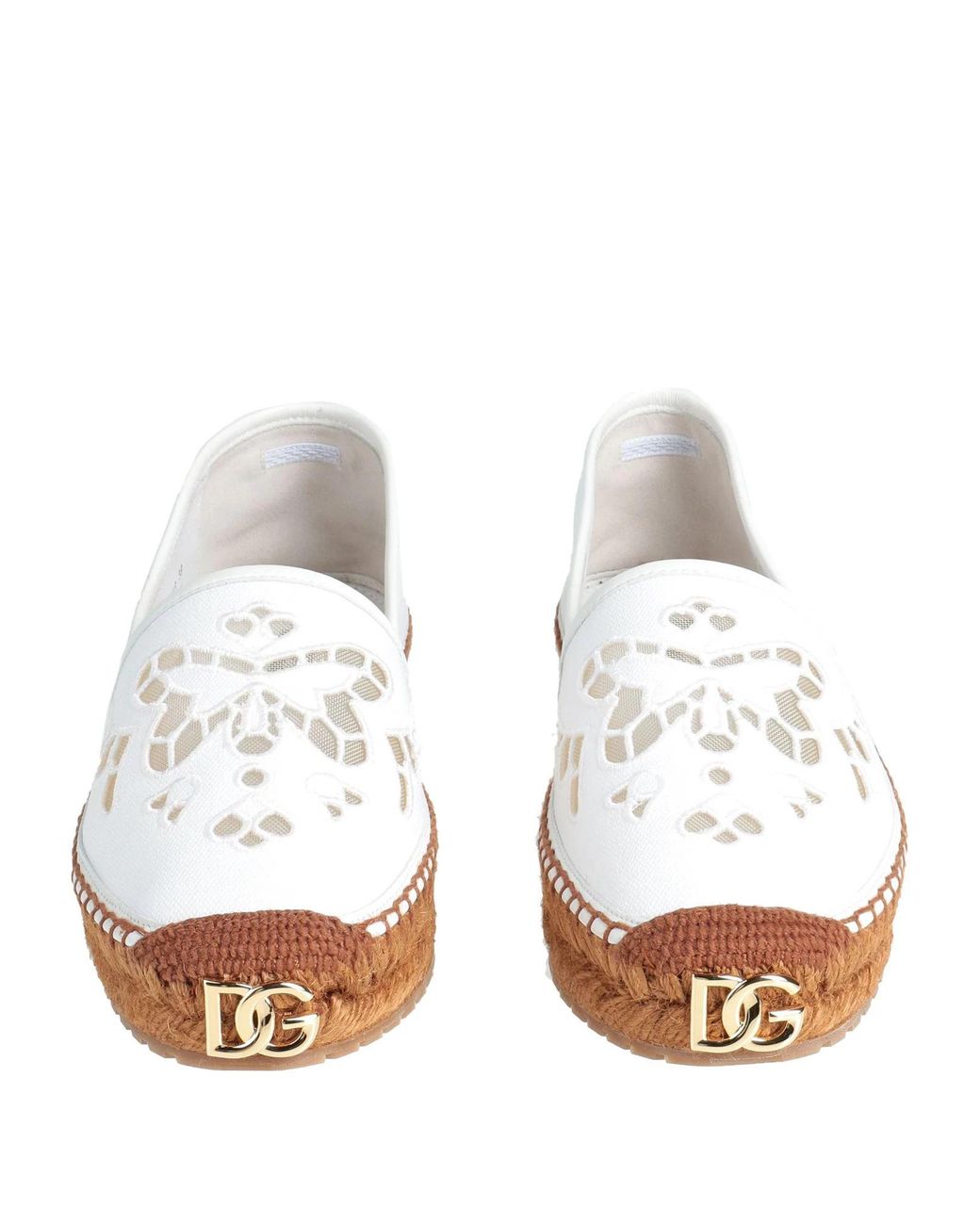 Dolce & Gabbana White Solid Color Espadrilles