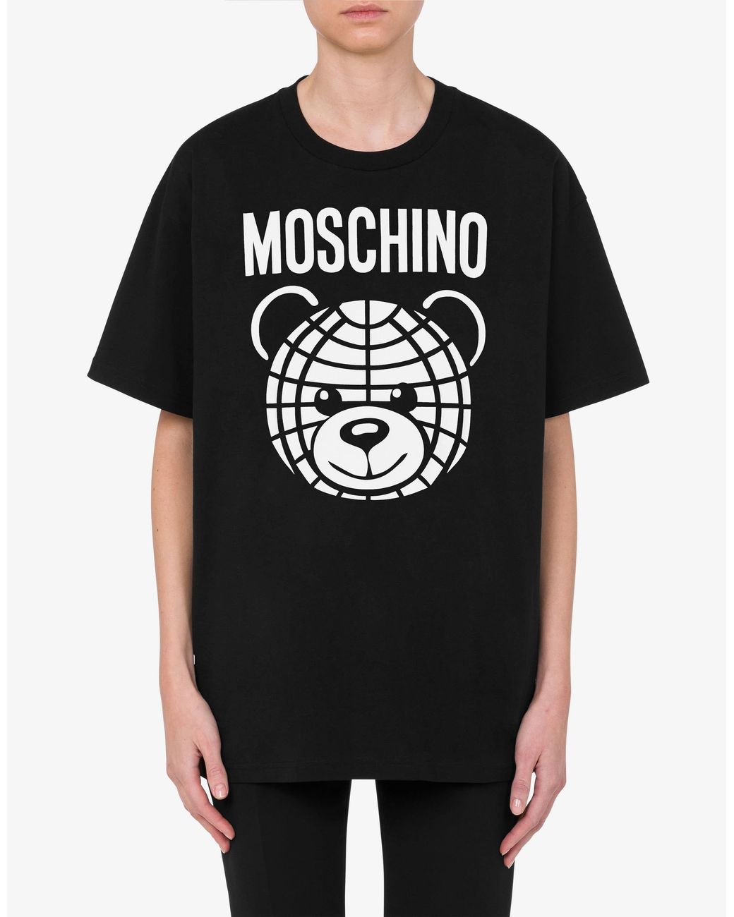 Moschino Black Logo Round-Necked T-Shirt