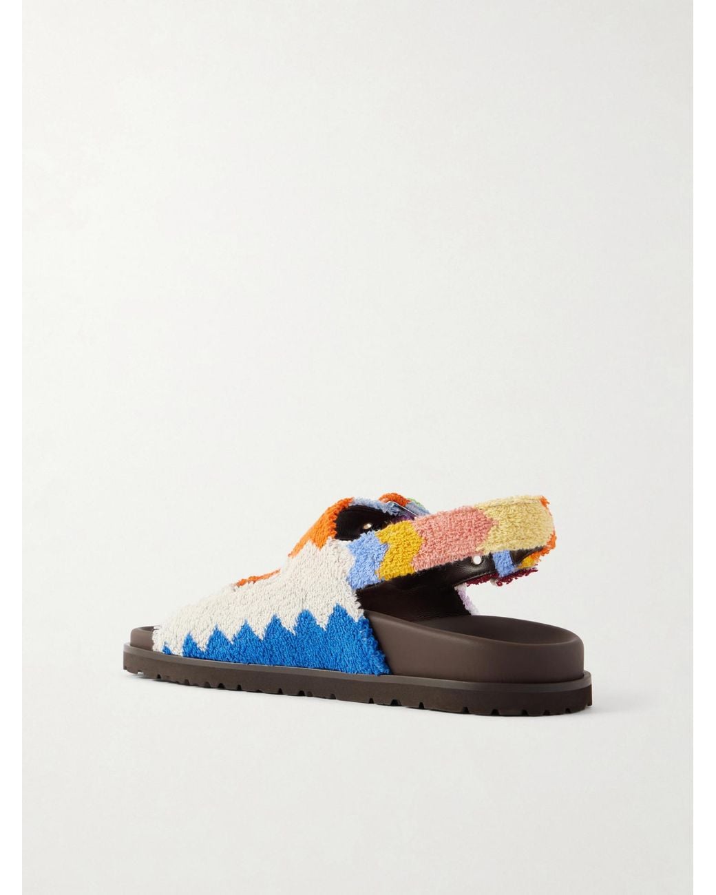 Missoni Green Unique Striped Sandals