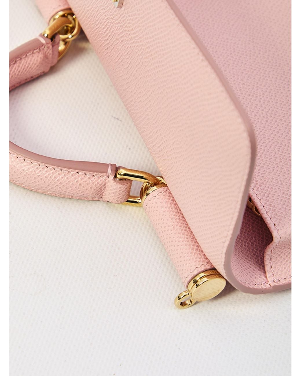 Dolce & Gabbana Pink Logo Plaque Foldover Top Clutch Bag