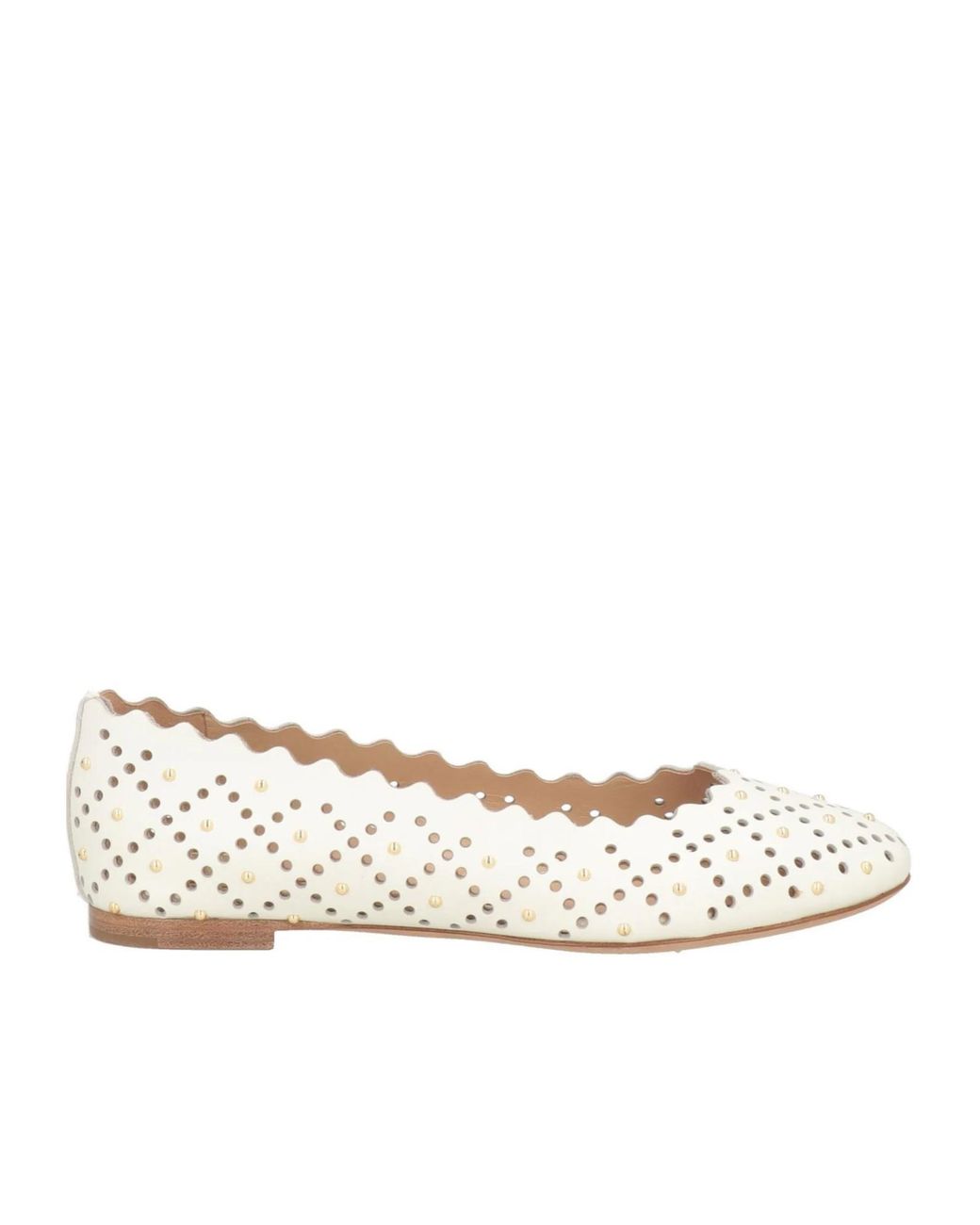 Chloé White Round-Toe Loafers