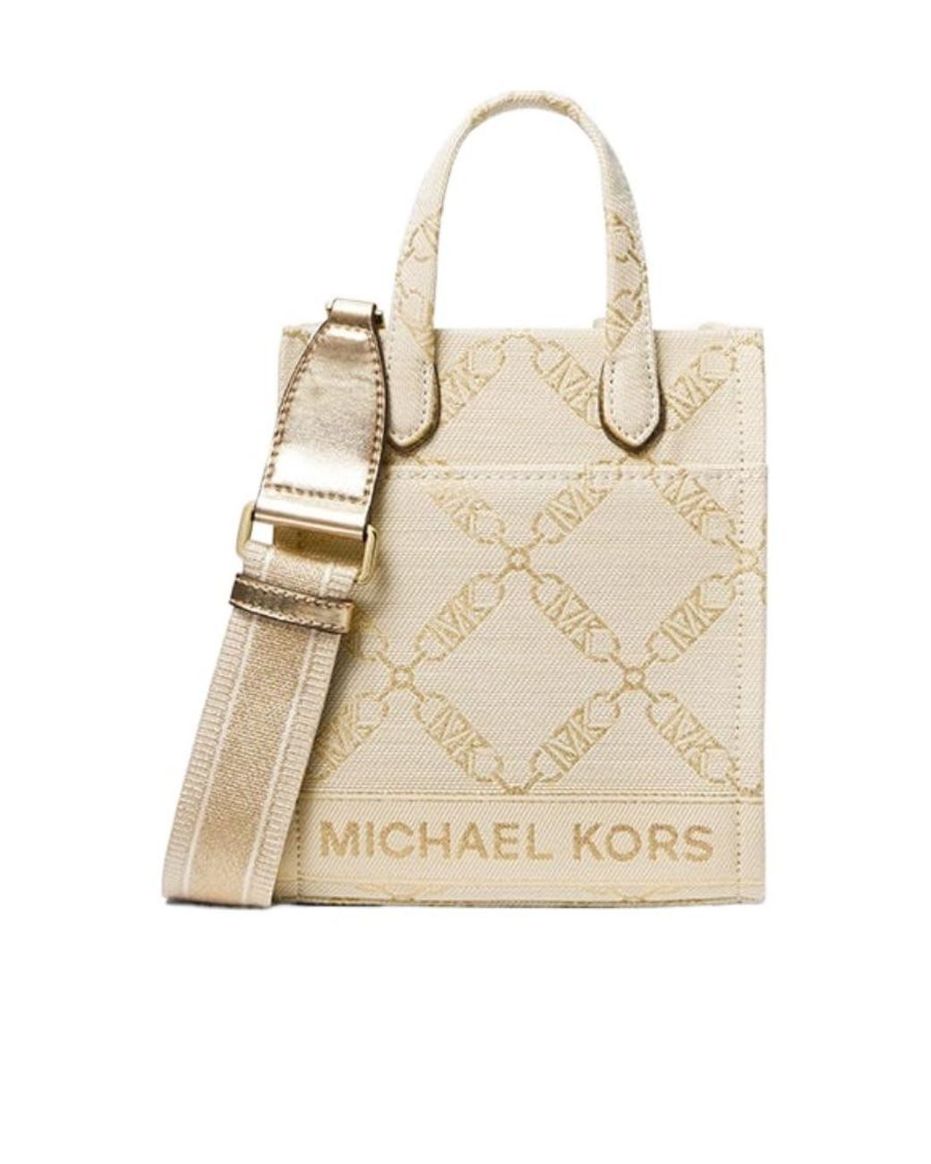 Michael Kors Natural Michael Gigi Logo Detailed Crossbody Bag