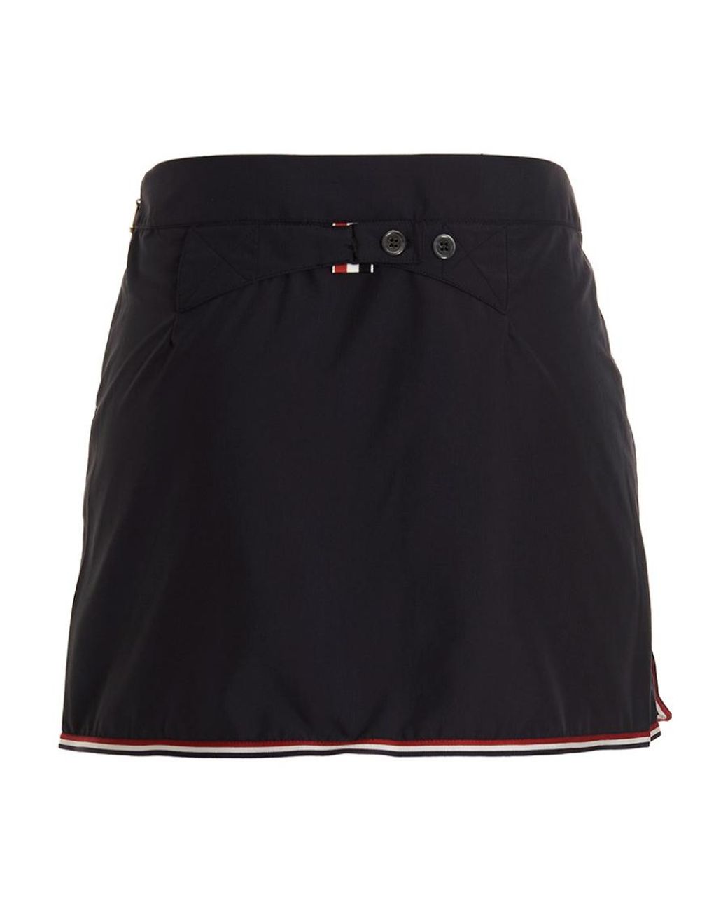 Thom Browne Black Rwb High-Waist Golf Mini Skirt