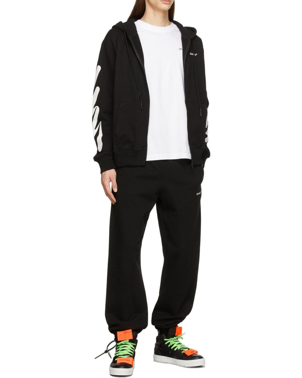 Off-White c/o Virgil Abloh White Logo Detailed Crewneck T-Shirt for men