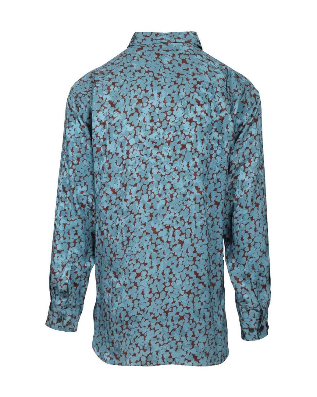Dries Van Noten Blue Croom Printed Shirt for men