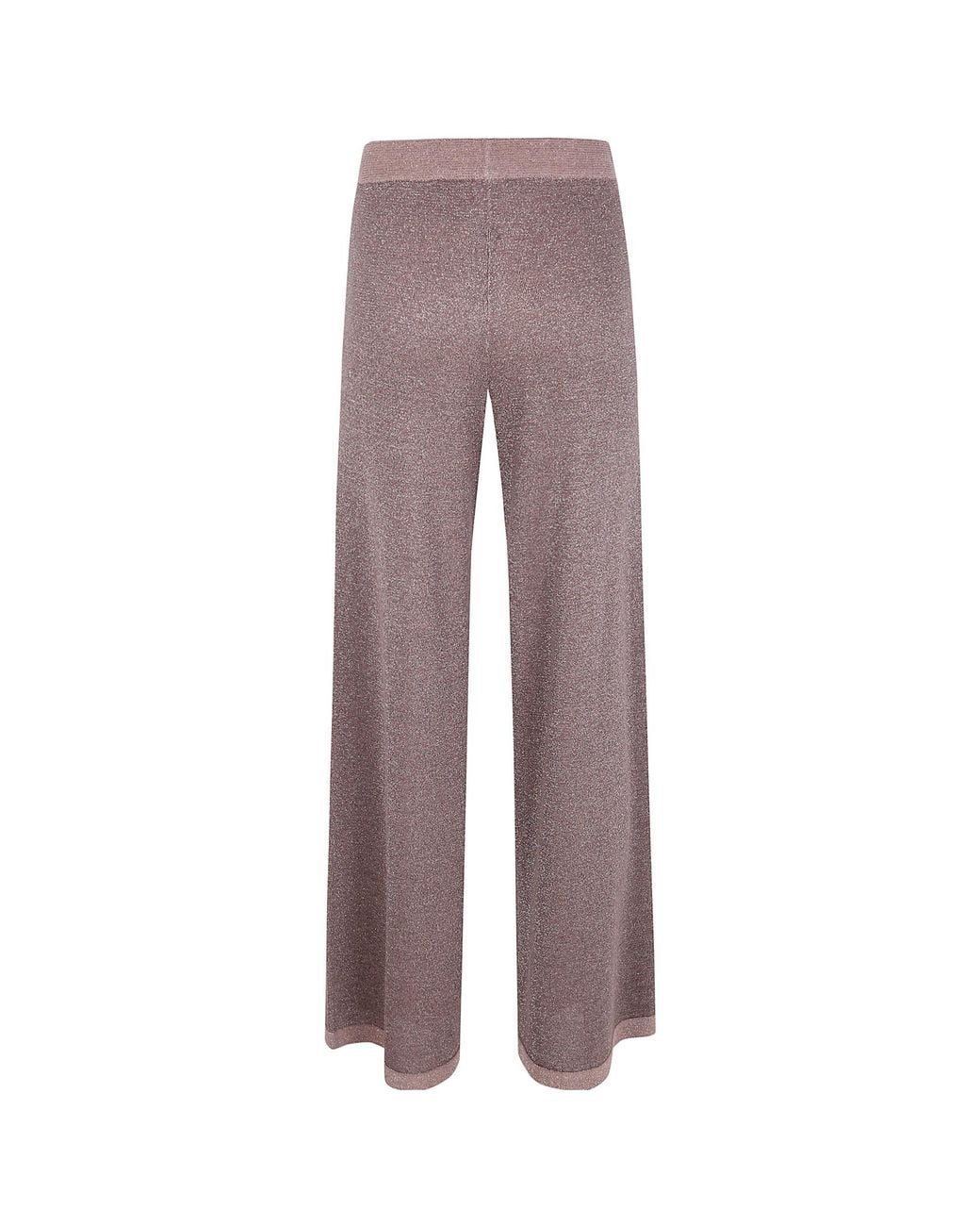 D.exterior Purple Wide-Leg Knitted Trousers