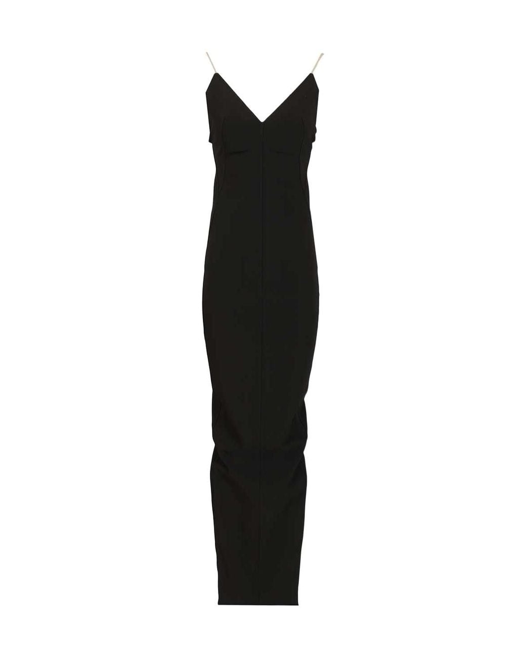 Rick Owens Black Maillot Strappy Long Dress