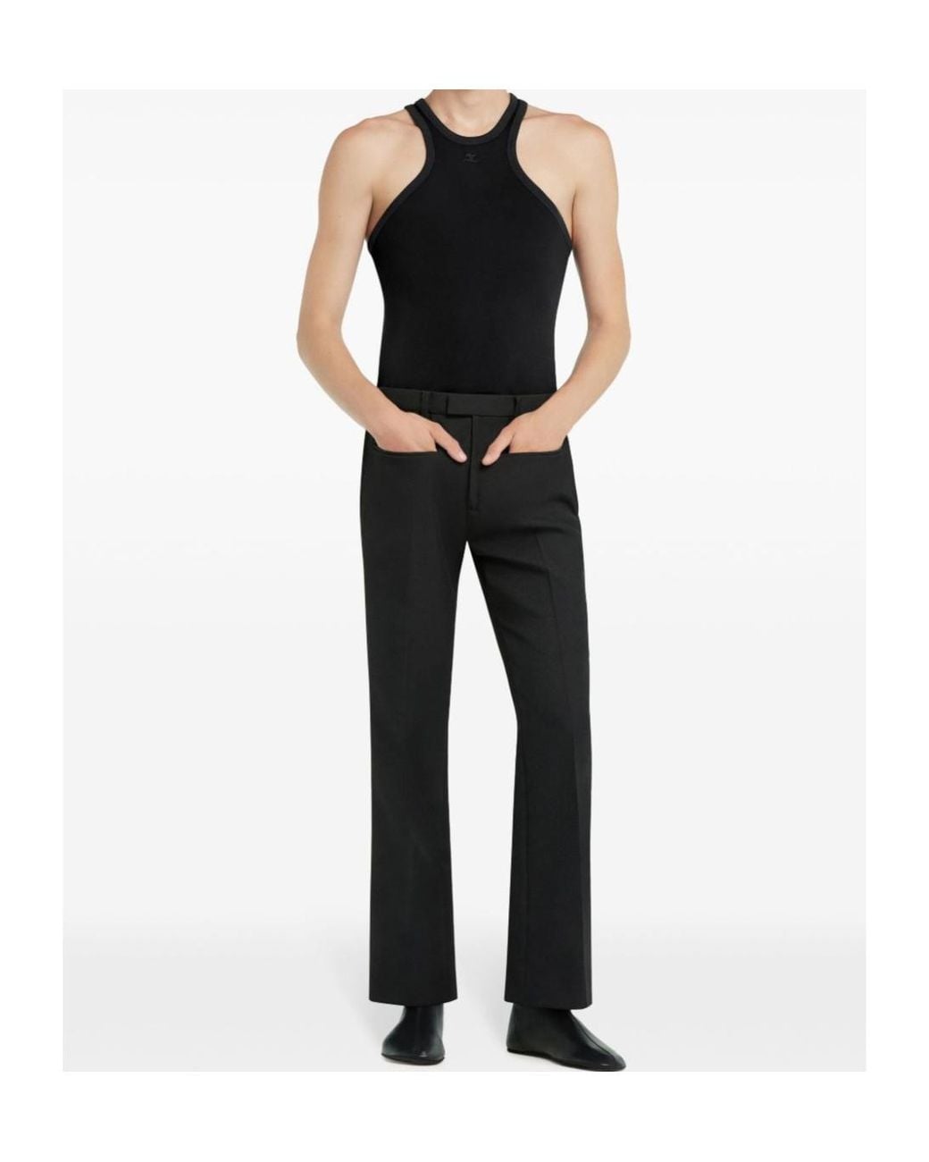 Courreges Black Scuba Tank Top for men