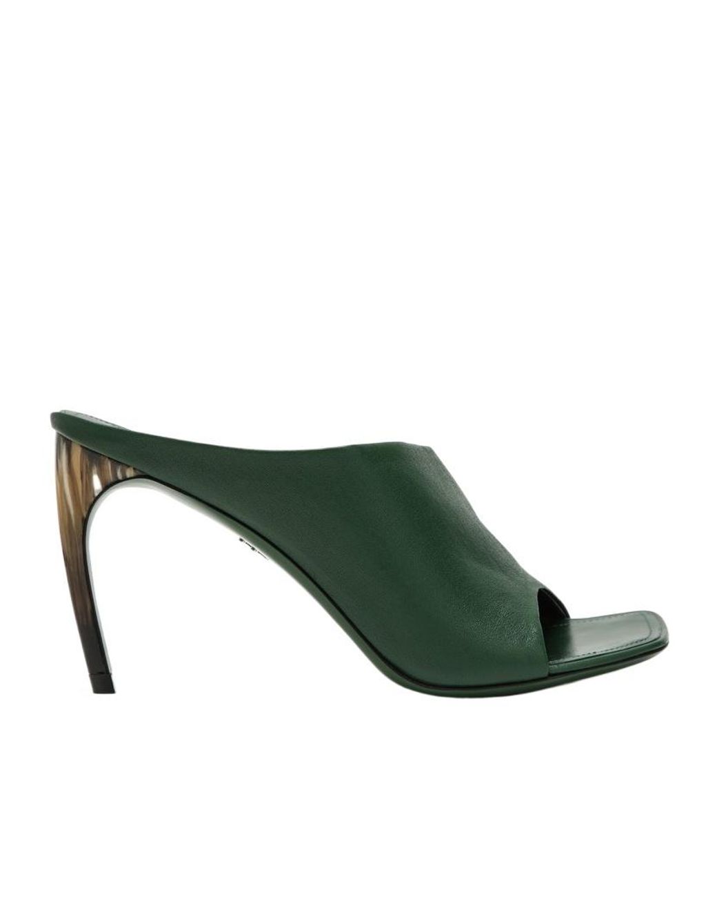 Ferragamo Green High Heels Slippers