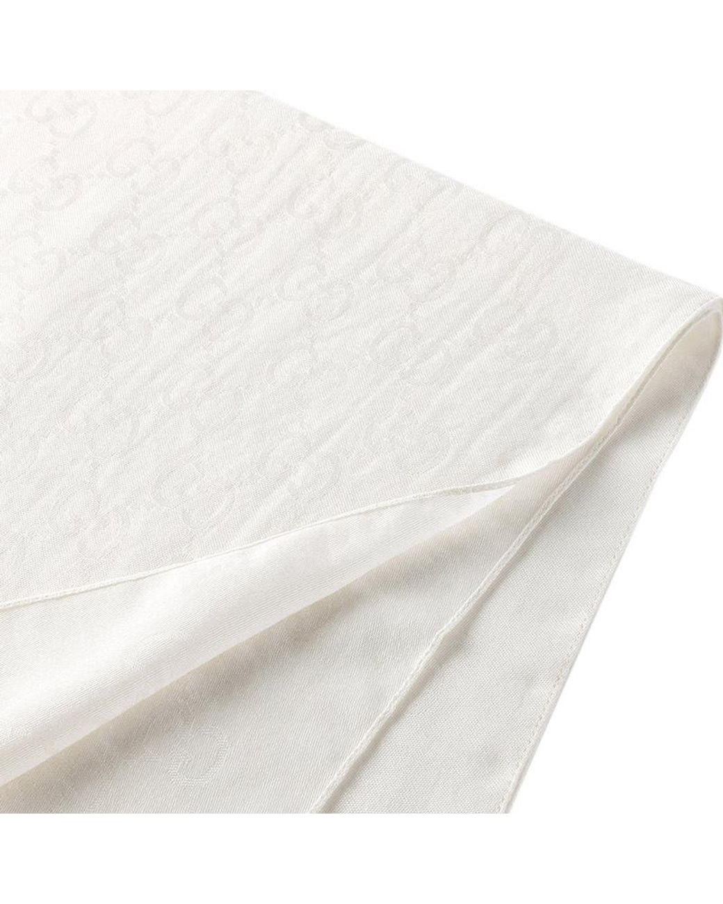 Gucci White Logo Casual Scarf