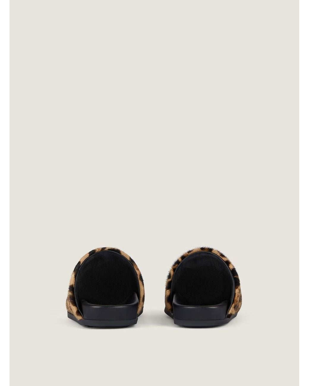 Givenchy Brown Leopard Printed Label Flat Mules