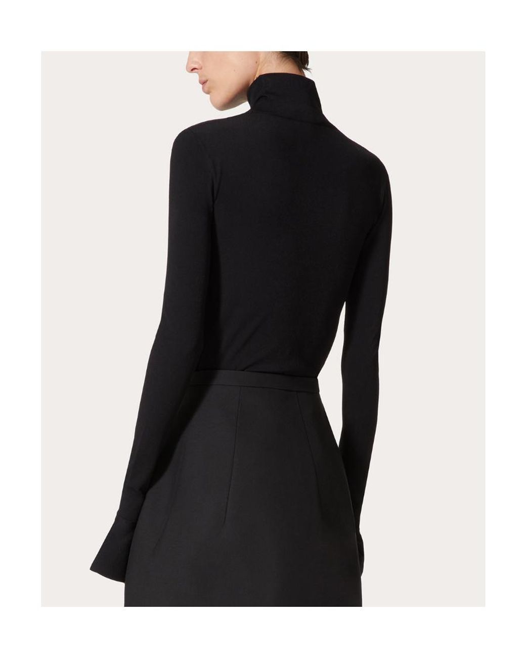 Valentino Black High-Neck Knitted Pullover