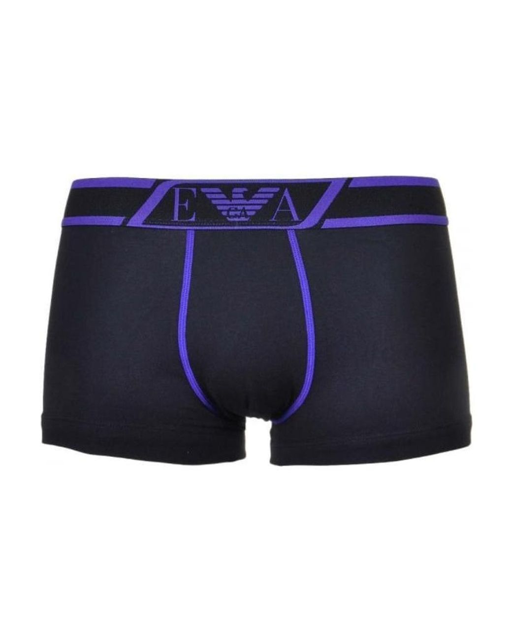 Emporio Armani Blue Logo Waist-Edge Boxers for men